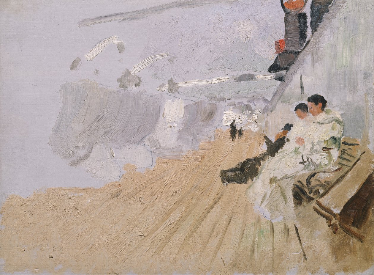 Munker på dekk av Fritz Thaulow