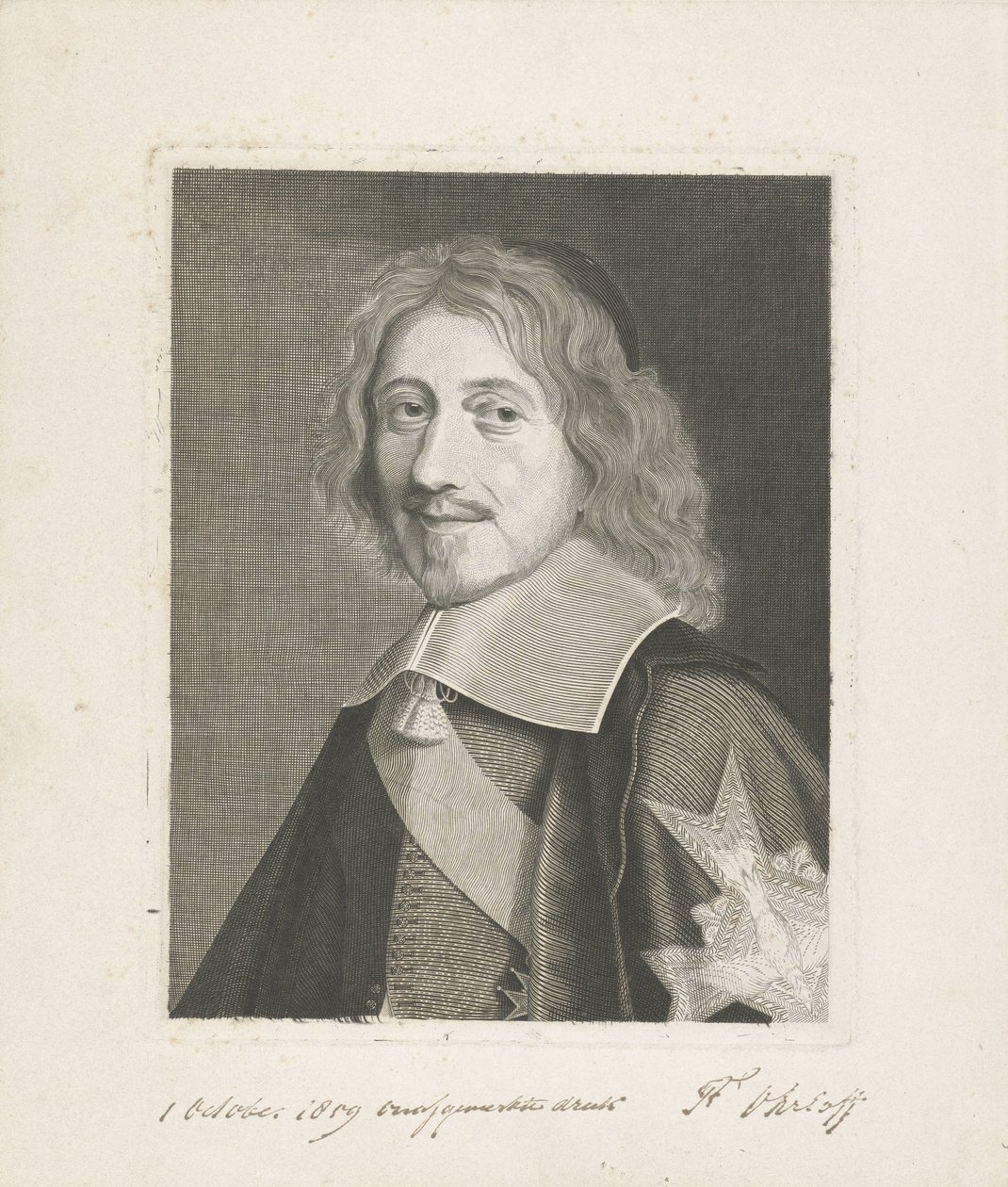 Portrett av kansler Michel Le Tellier av Frits Ohrloff (signed by artist)