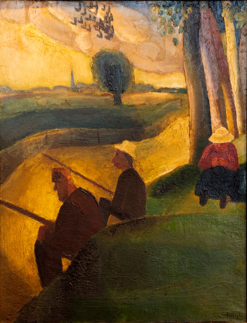 Fiskere ved elva Leie av Frits van den Berghe