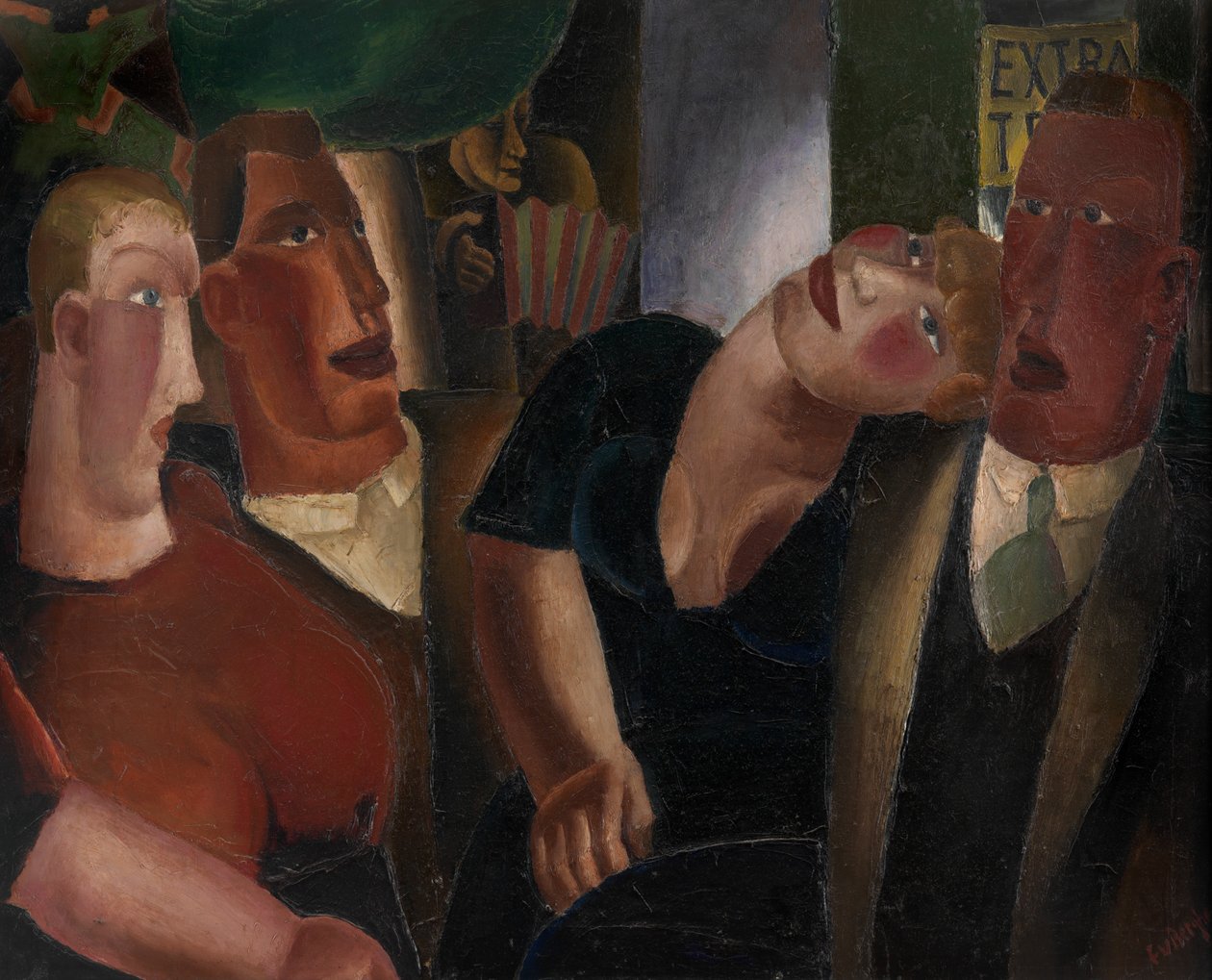 Village Sweethearts (olje på lerret) av Frits van den Berghe