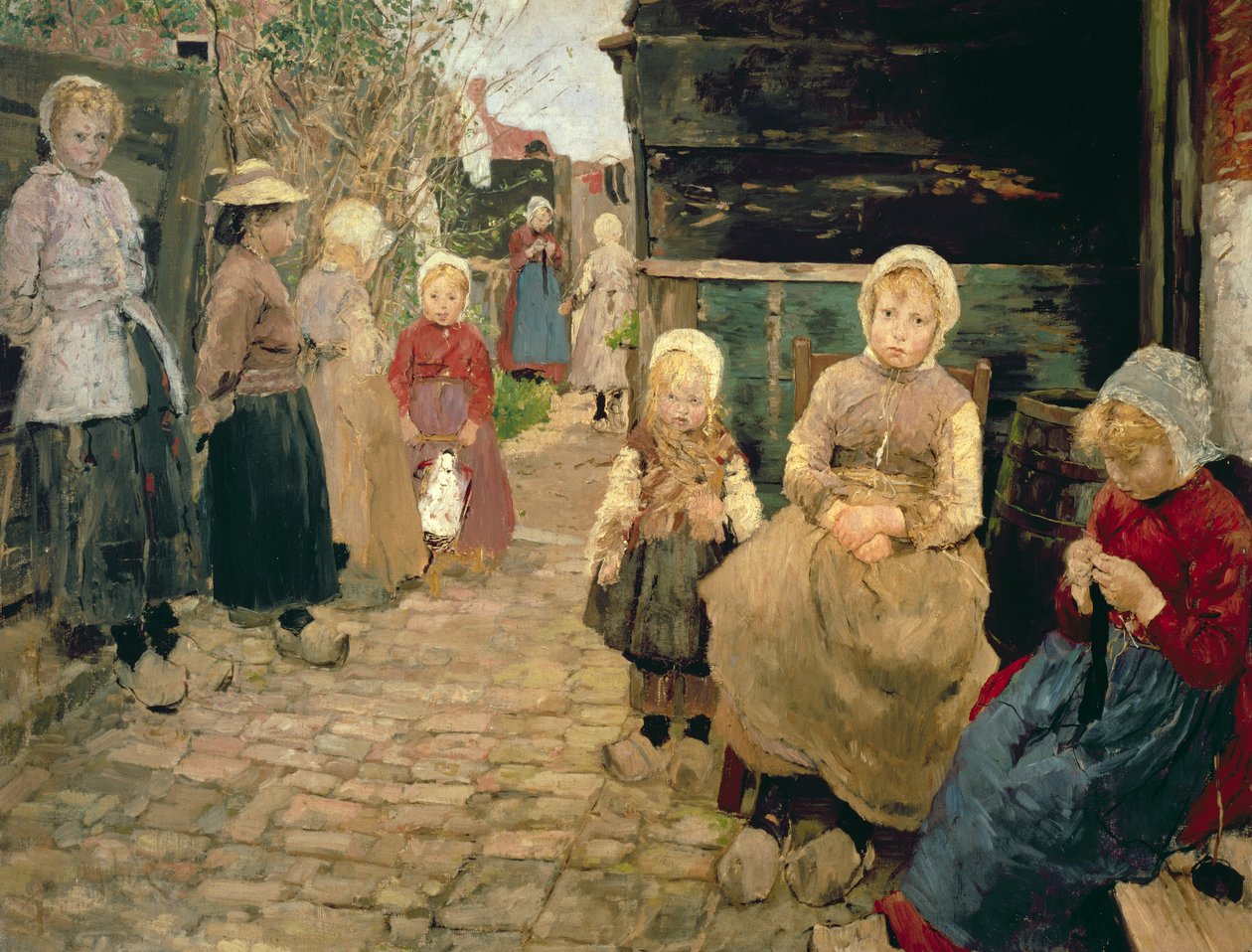 Fiskerbarn i Zandroot, 1882 av Fritz von Uhde