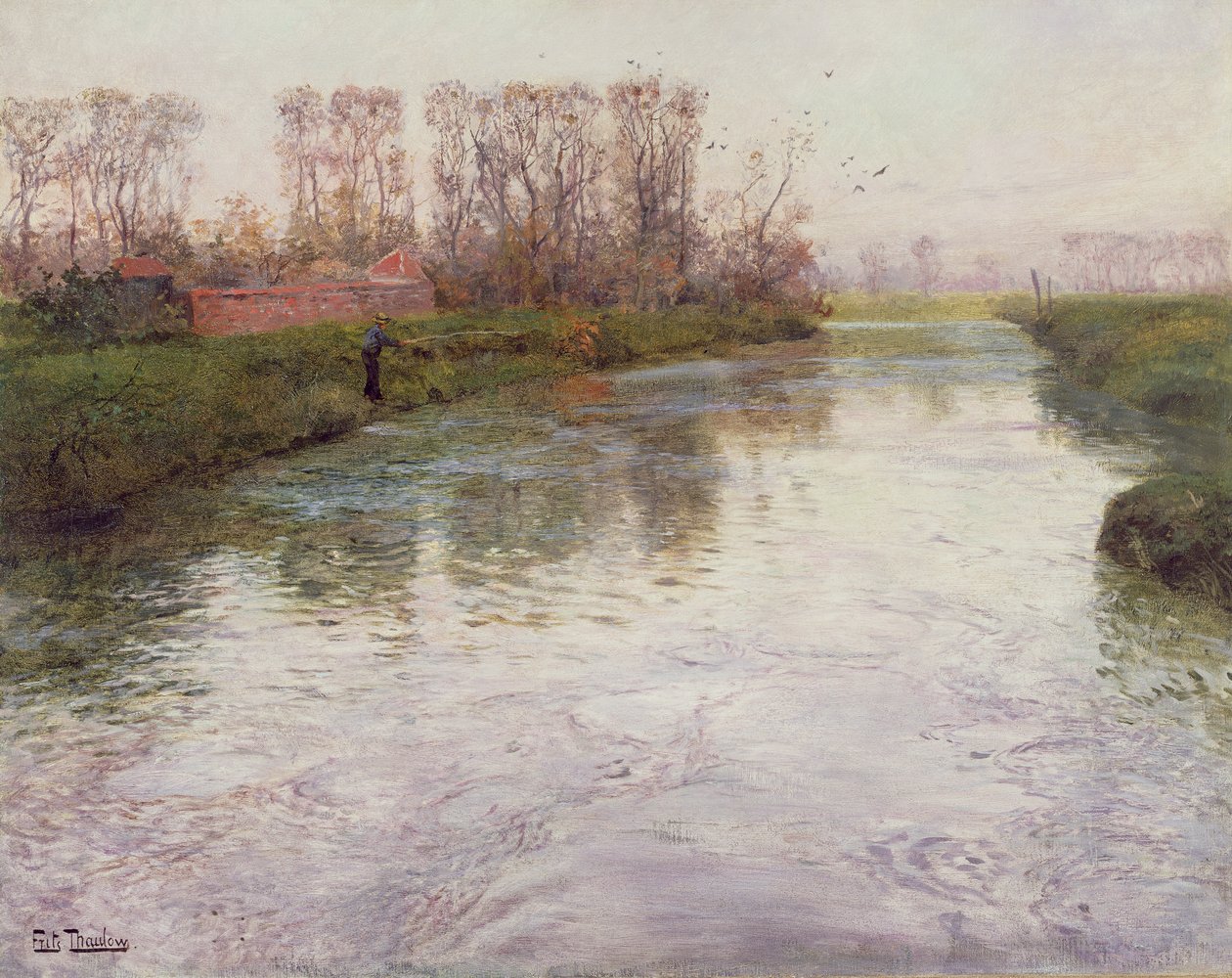 Strøm, ca. 1890 av Frits Thaulow