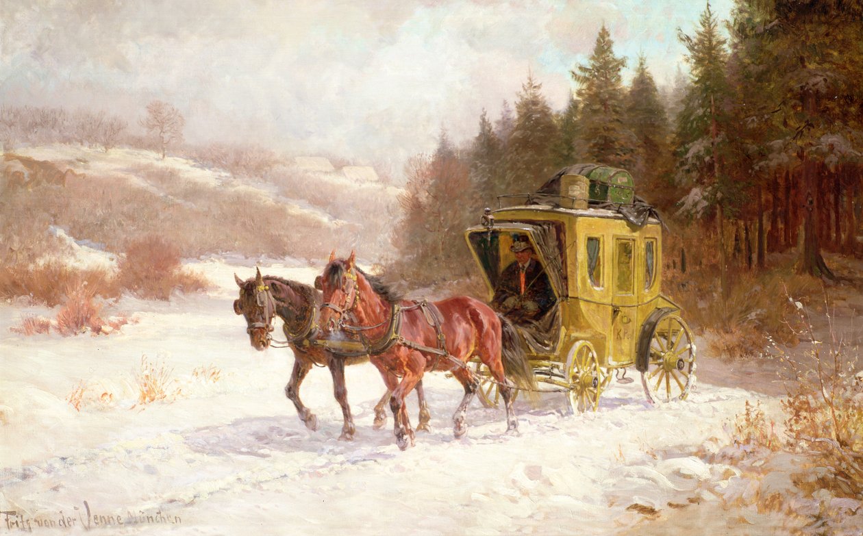 Posttreneren i snøen av Fritz van der Venne