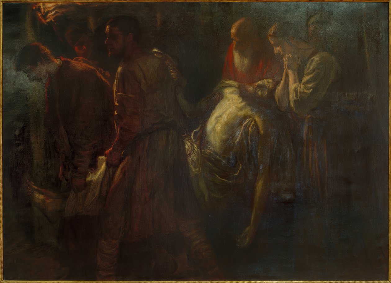 Kristus bærer graven av Fritz von Uhde