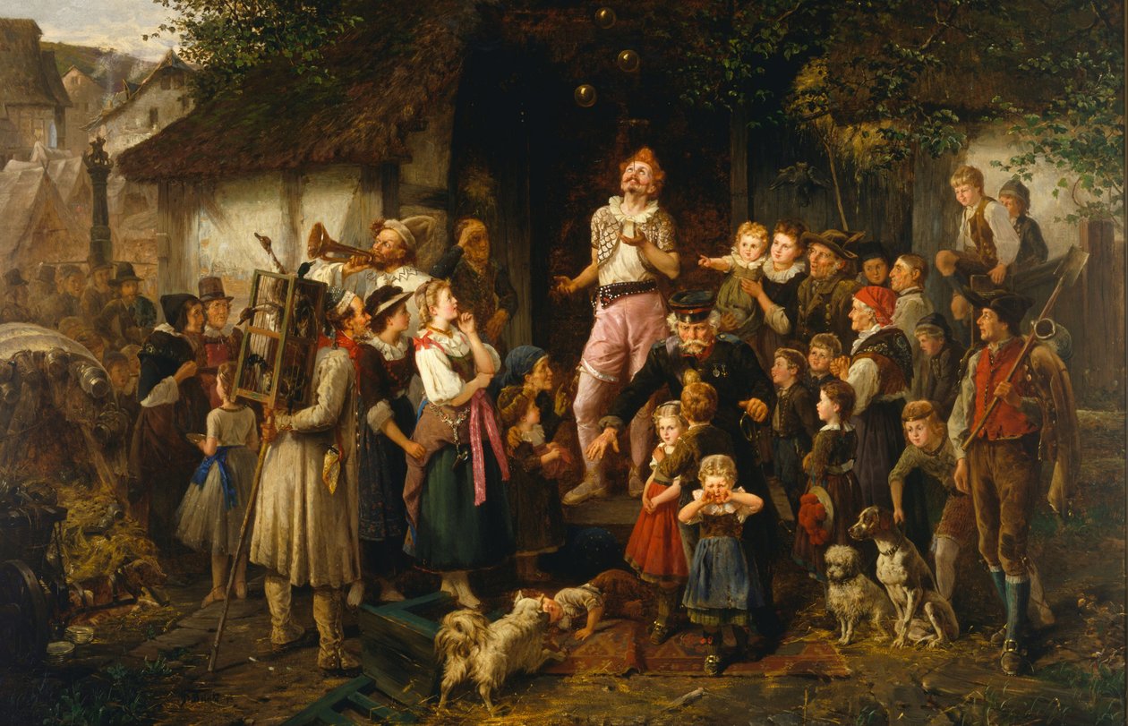 Sjøgleren: en landsbymesse, 1873 av Fritz Beinke