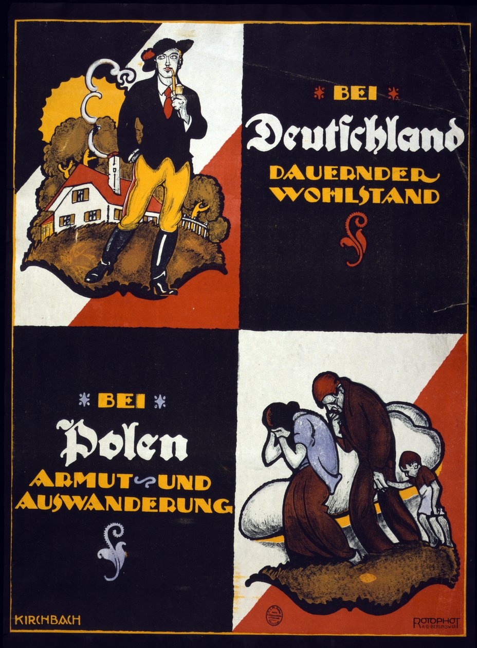 Tysk anti-polsk plakat av Fritz Gottfried Kirchbach
