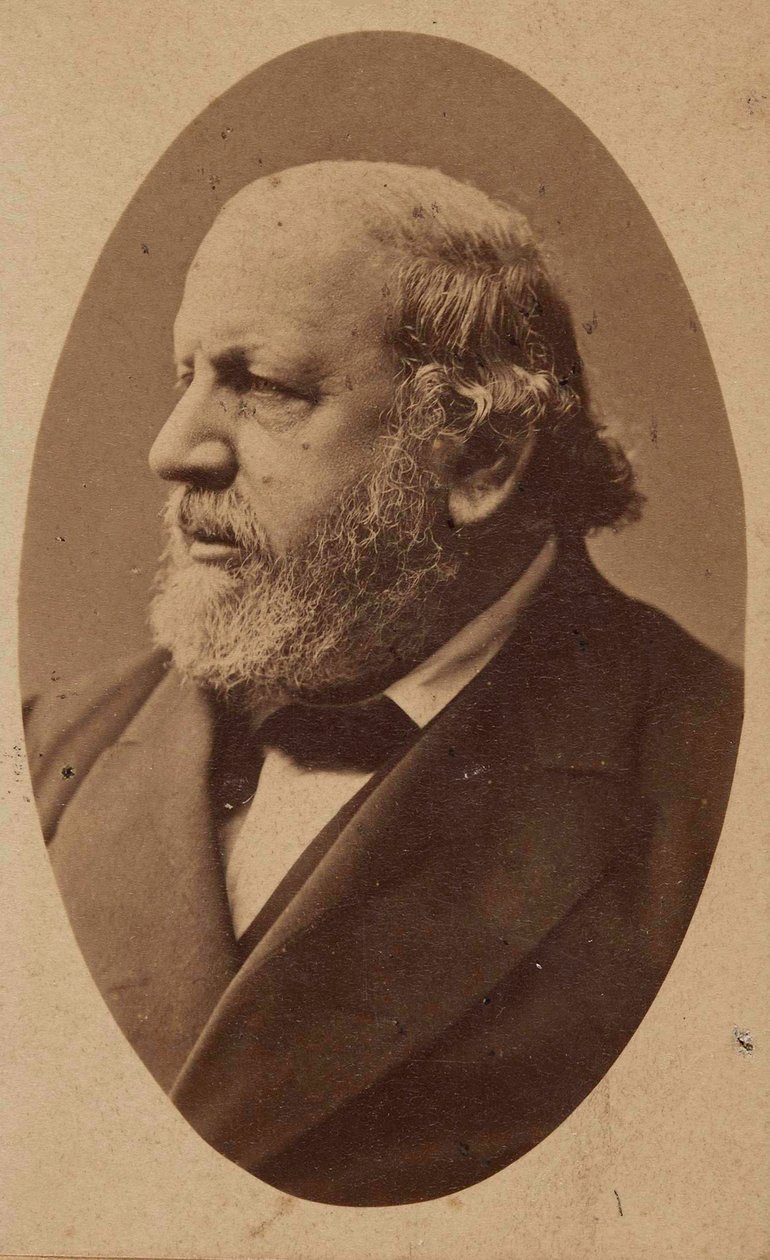 Portrett av komponisten Ferdinand von Hiller 1811-1885, ca. 1880. av Fritz Luckhardt