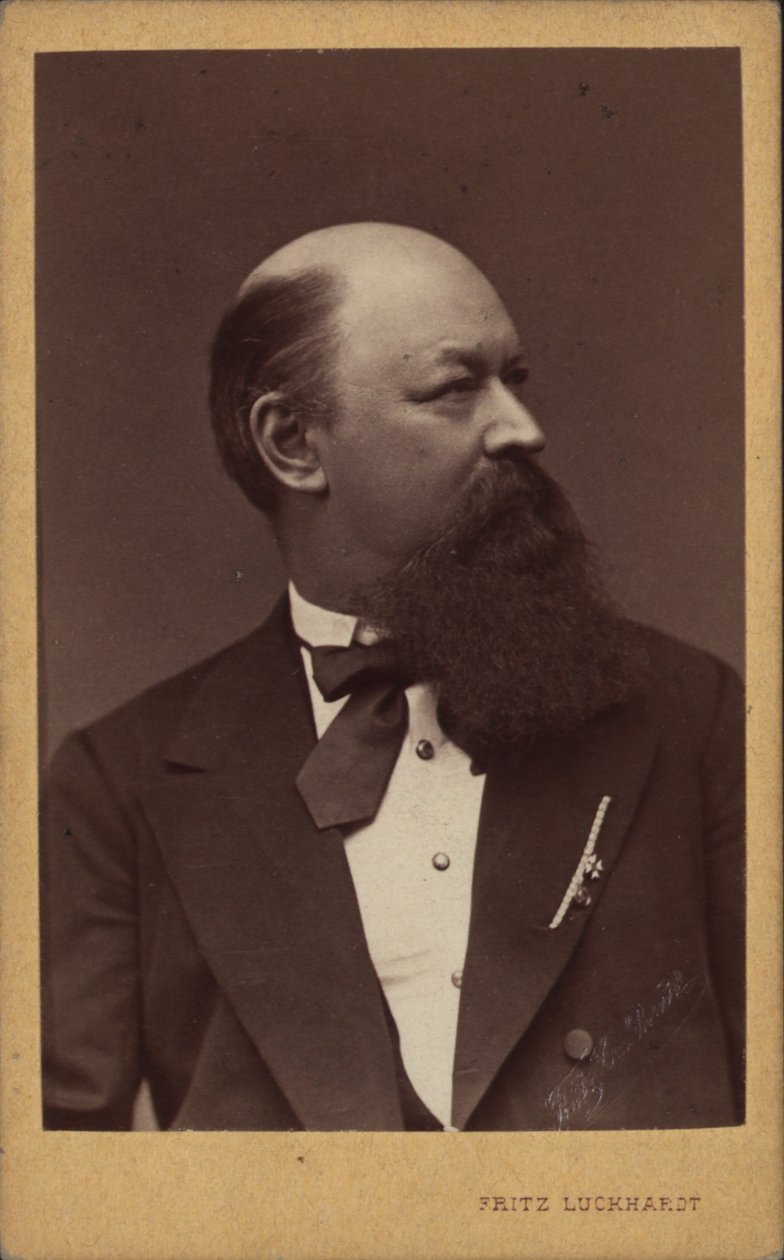 Portrett av komponisten Franz von Suppè 1819-1895, ca. 1880. av Fritz Luckhardt