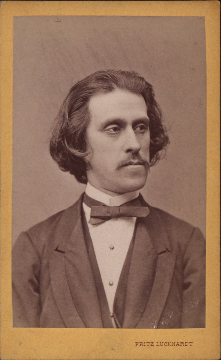 Portrett av komponisten Josef Strauss 1827-1870, ca. 1868. av Fritz Luckhardt