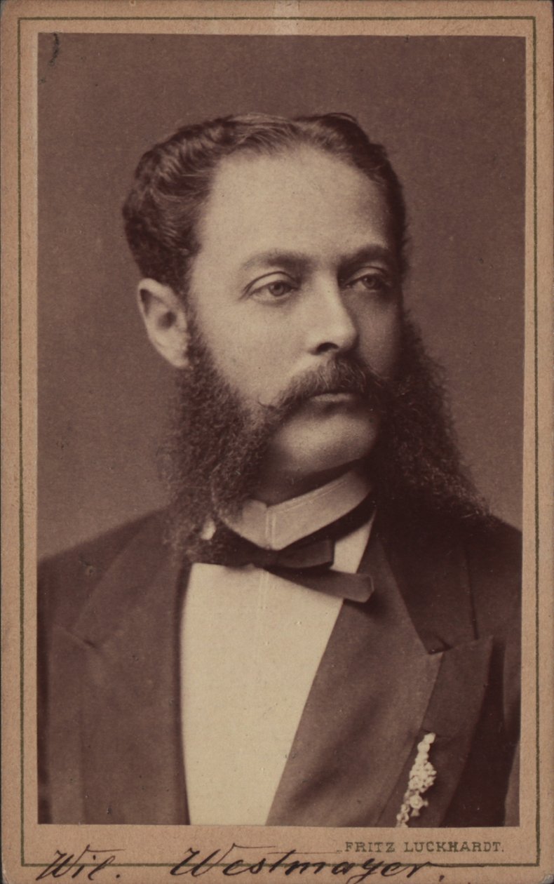 Portrett av komponisten Wilhelm Westmeyer 1829-1880. av Fritz Luckhardt