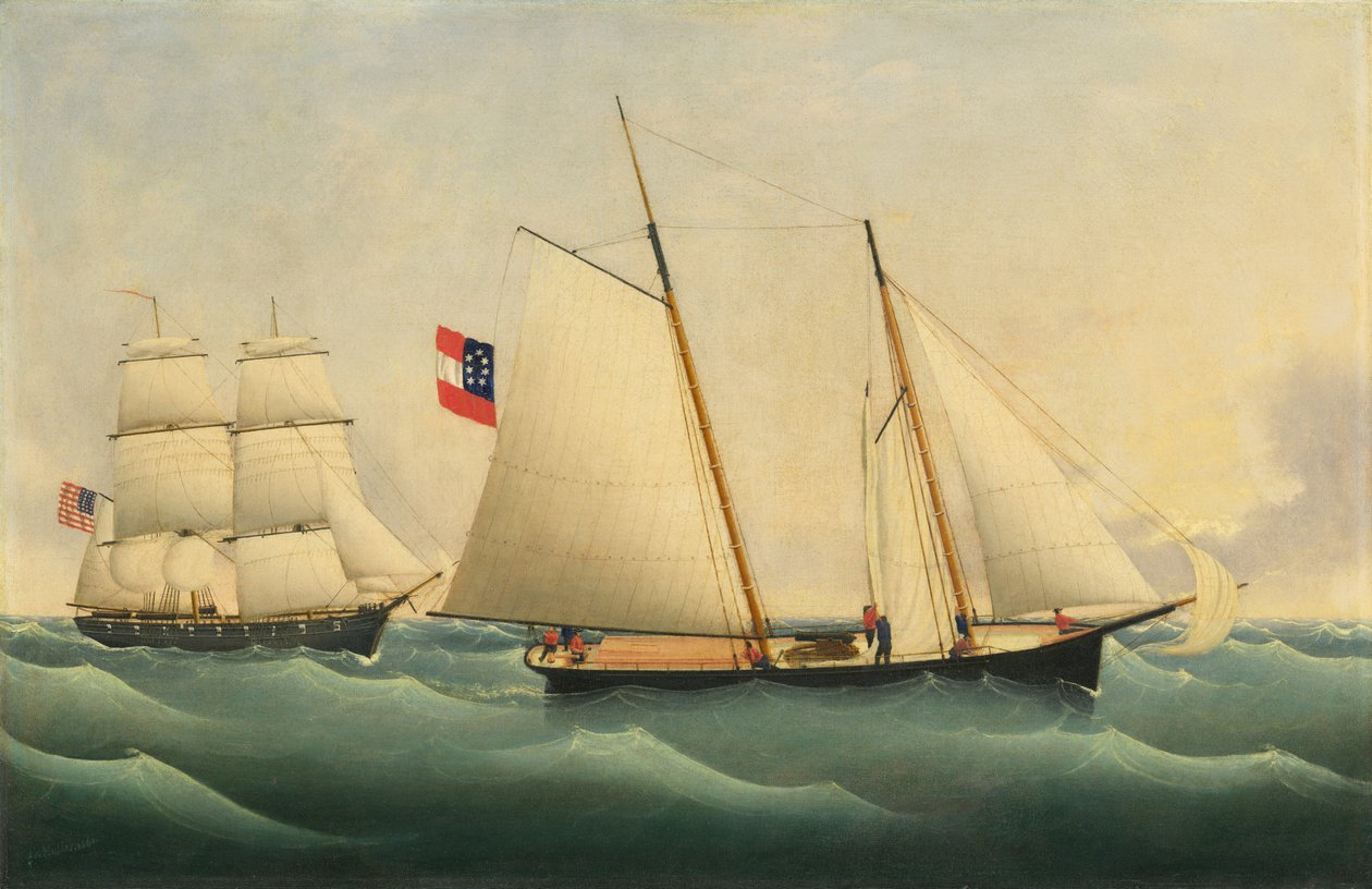 Capturarea Savanei de către U.S.S. Perry, 1861. norvegian av Fritz Müller