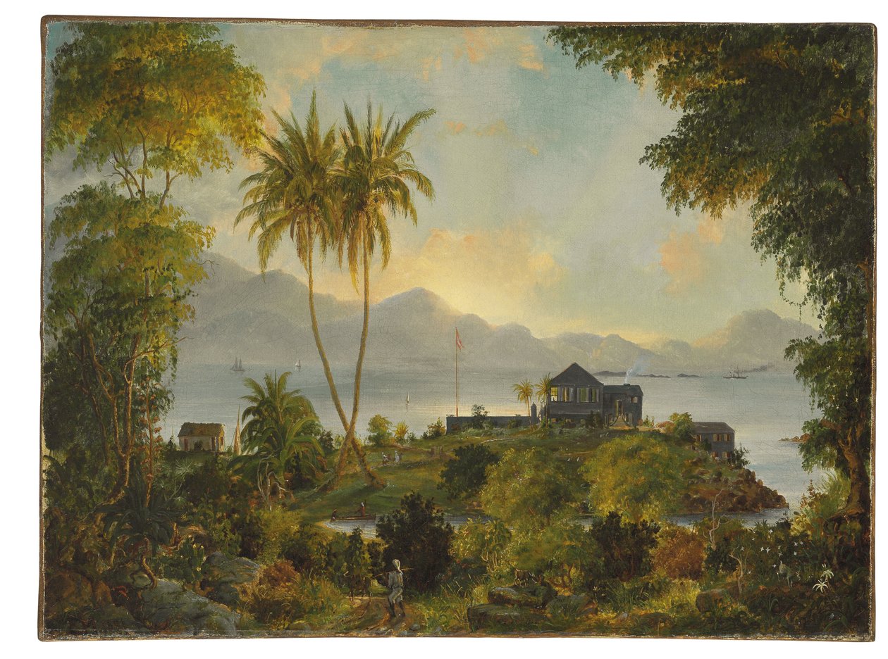Cruz Bay; Cinnamon Bay, Dansk Vestindia (De amerikanske jomfruøyene) av Fritz Siegfried Georg Melbye