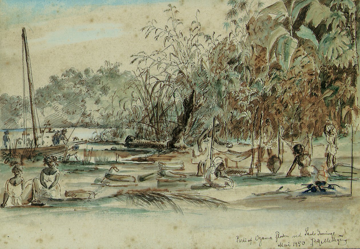 Santo Domingo, St. Thomas, 1850 av Fritz Siegfried Georg Melbye
