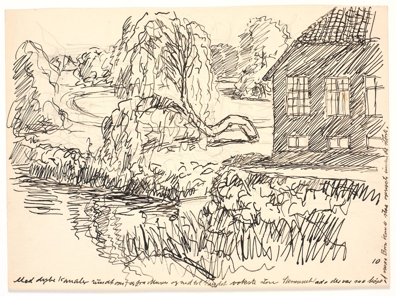 Med dype kanaler rundt... av Fritz Syberg