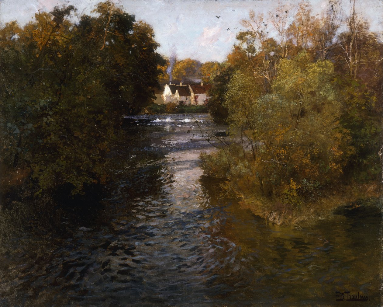 Et fransk elvelandskap, av Frits Thaulow