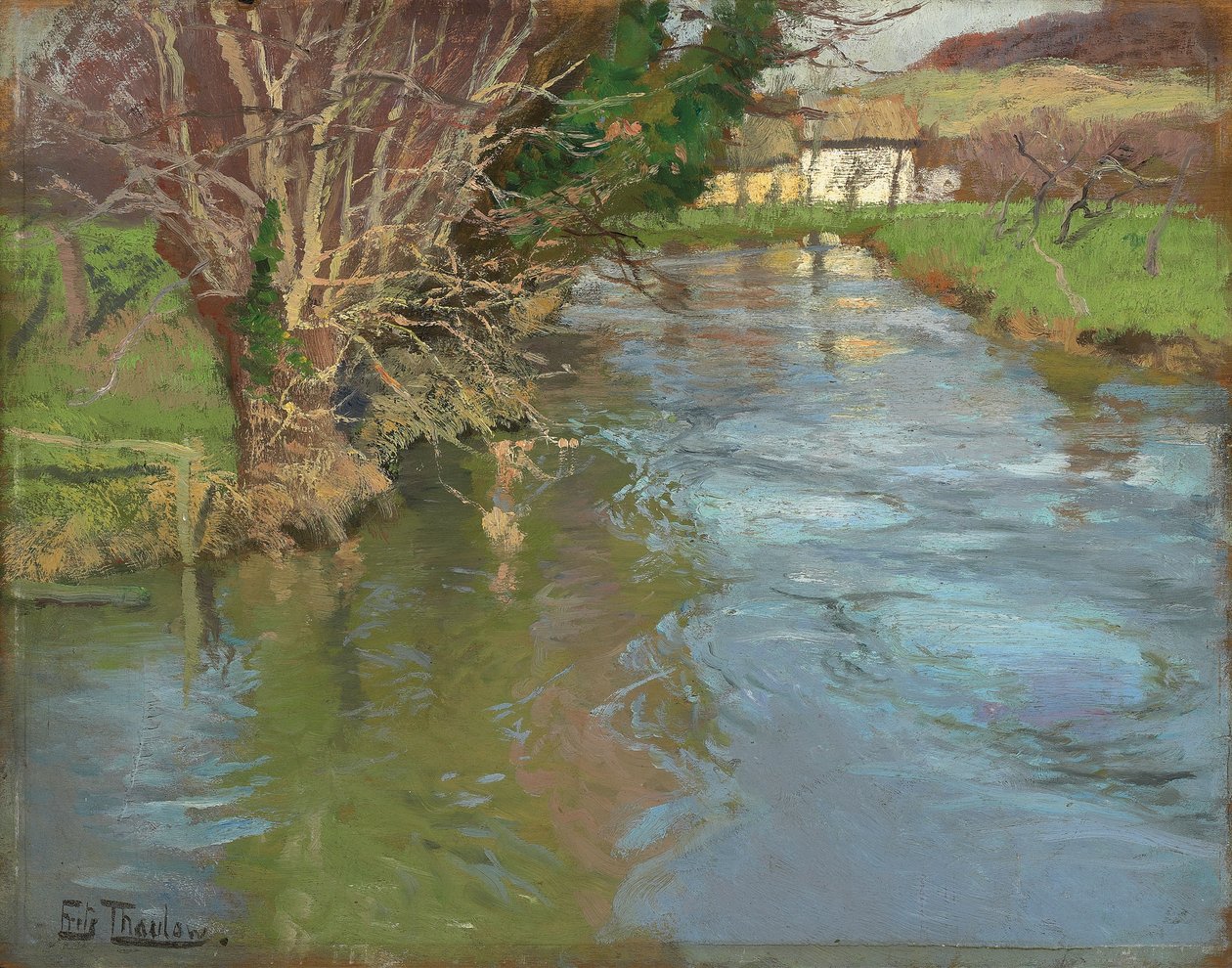 En bekk om våren, av Frits Thaulow