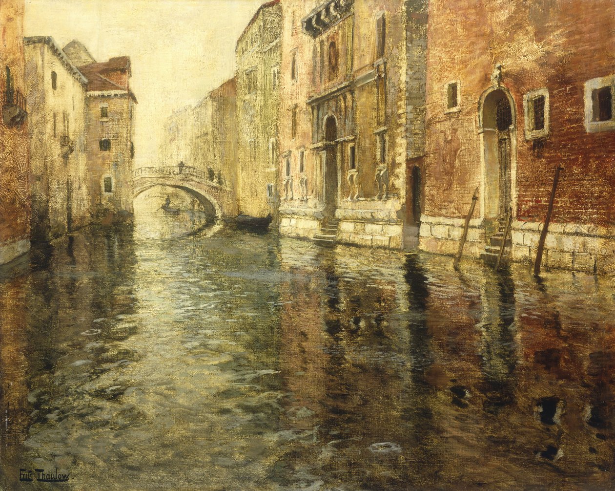 En venetiansk kanalscene av Frits Thaulow