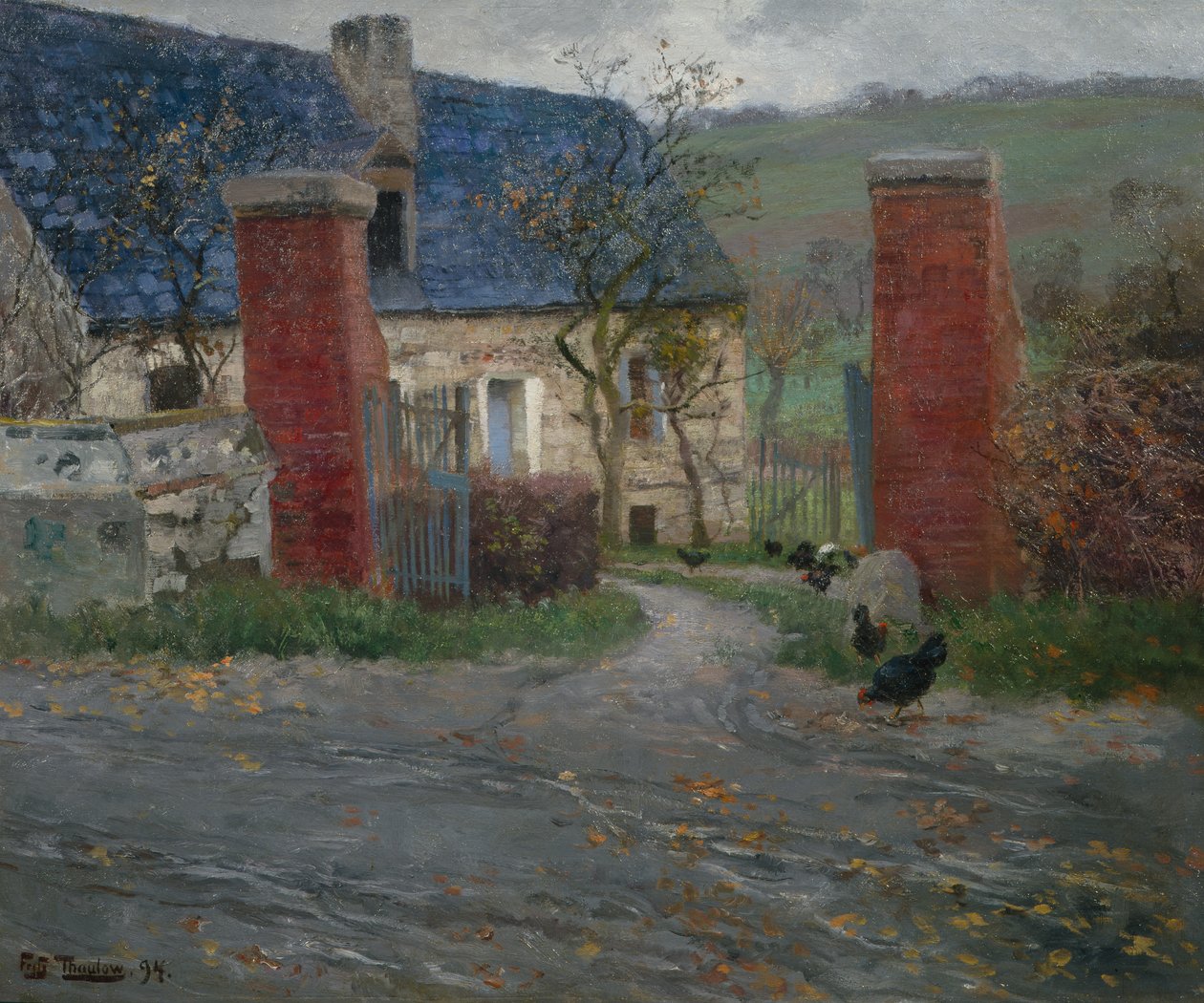Inngang til gården av Fritz Thaulow