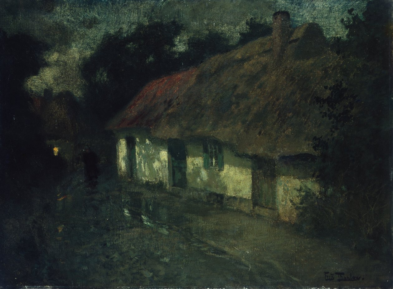 Fransk gård, ca. 1895 (maleri) av Fritz Thaulow