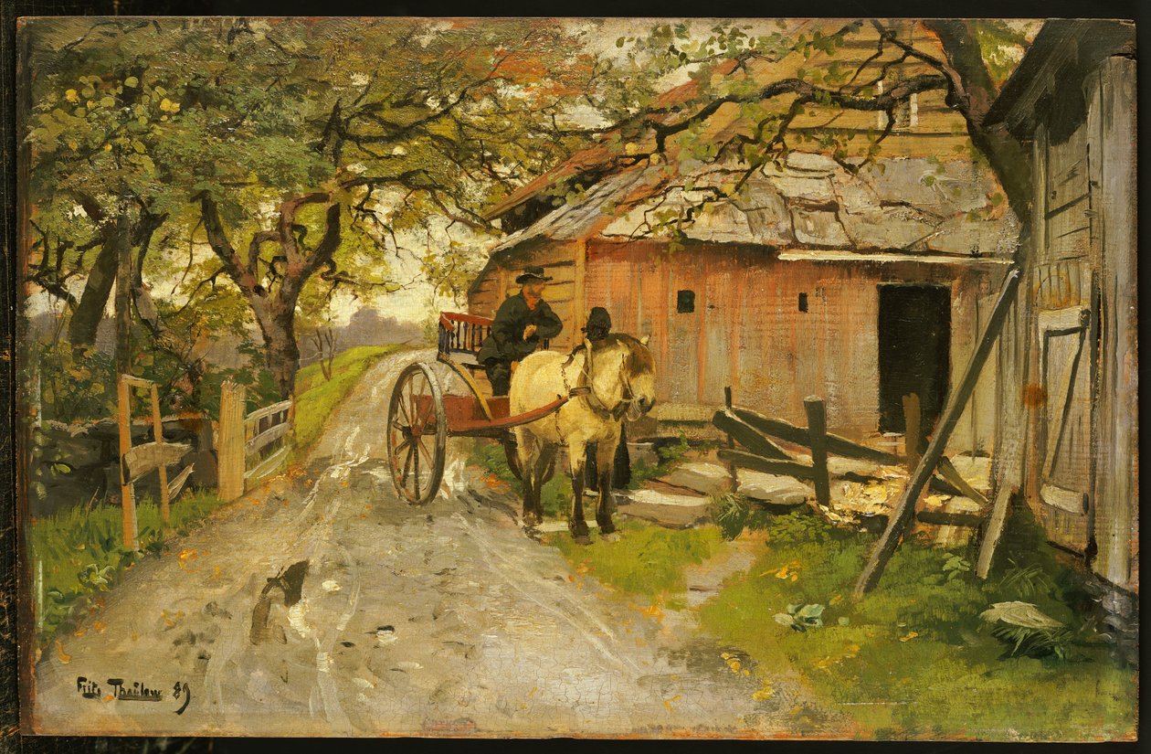 Vennlige sladder, 1889 av Frits Thaulow