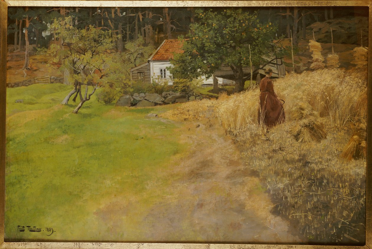 Haymaking, Stord, 1889 av Frits Thaulow