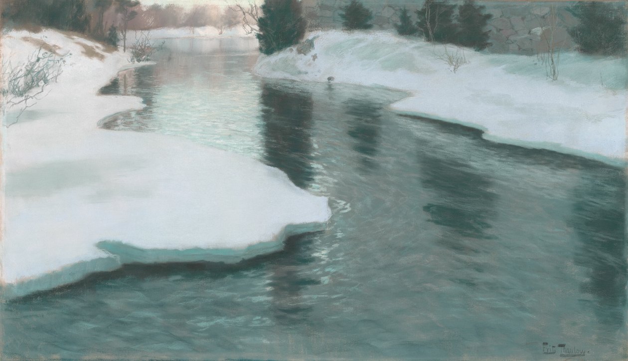 Smelende snø av Fritz Thaulow