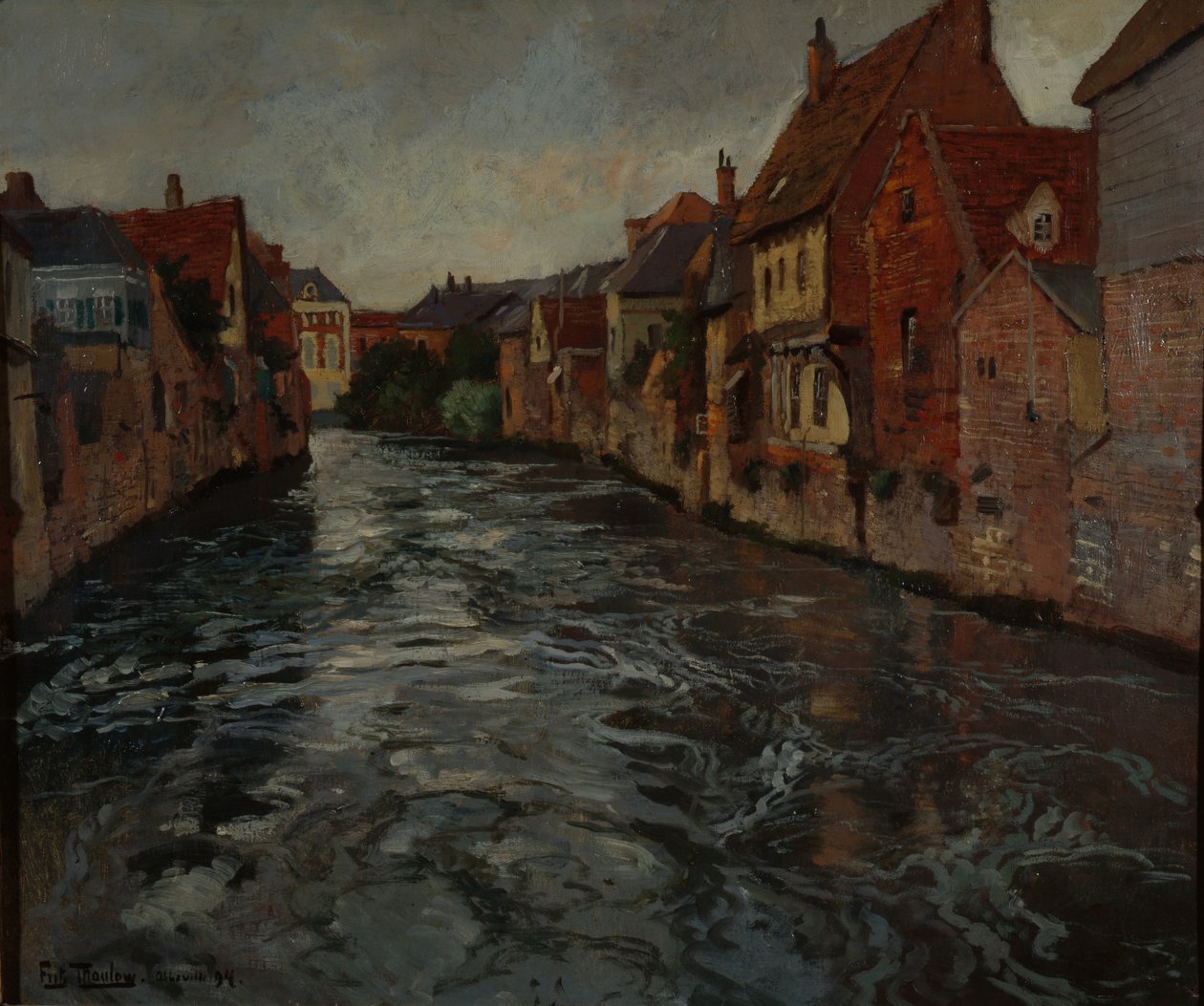 Elv i Abeville av Fritz Thaulow