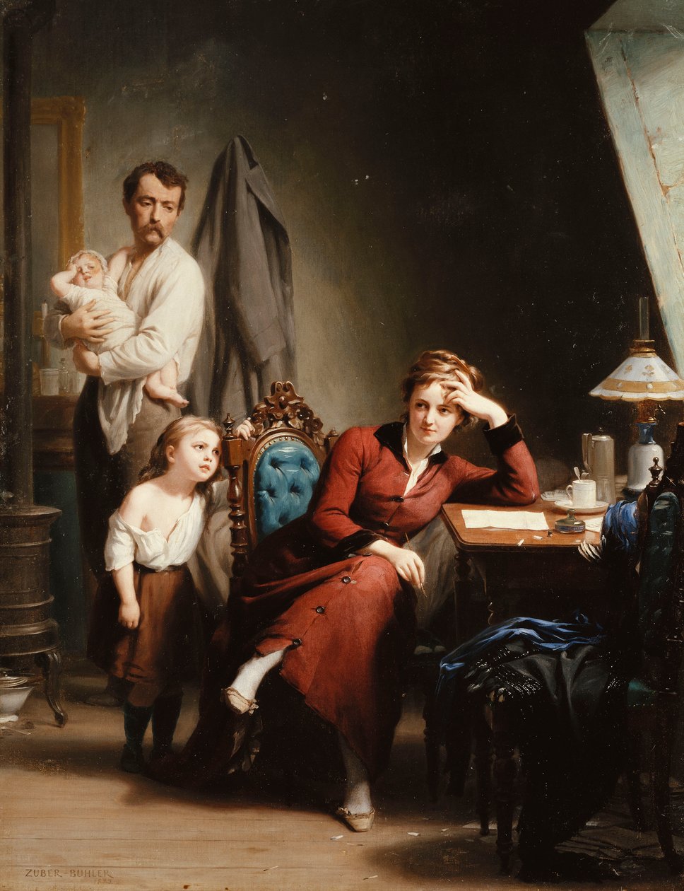 Poetinnen, 1880 av Fritz Zuber Buhler