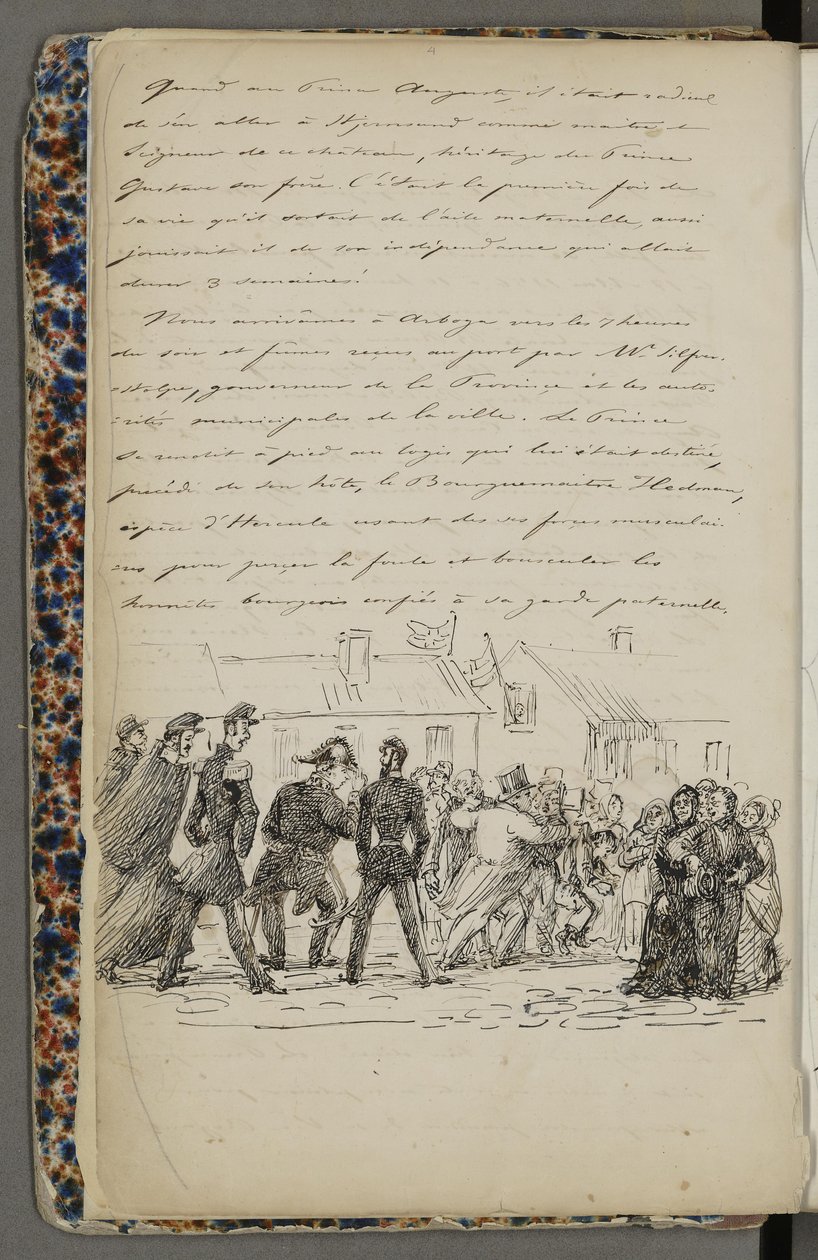 Illustrasjon hentet fra et privatarkiv i Nasjonalbiblioteket med tittelen Voyage en Norvège 1856 av Fritz von Dardel av Fritz von Dardel