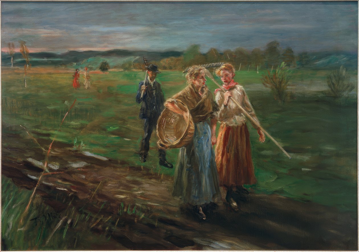 Ved klipping av høy av Fritz von Uhde