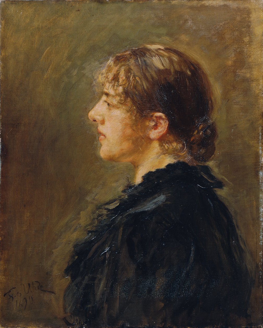 Kunstnerens datter av Fritz von Uhde