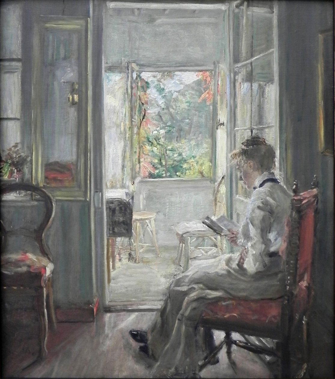Lesende jente / I verandadøren av Fritz von Uhde