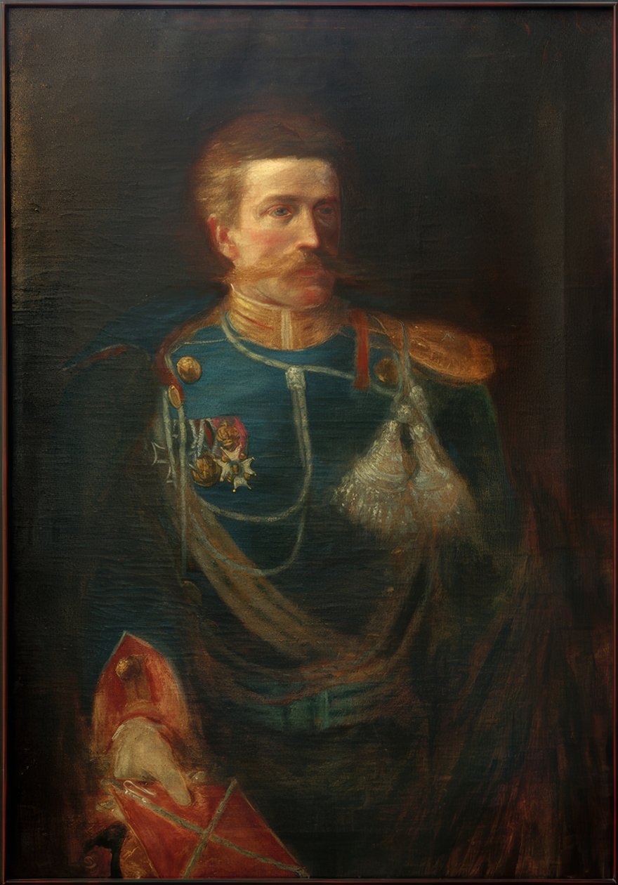 Selvportrett i uniform av Fritz von Uhde