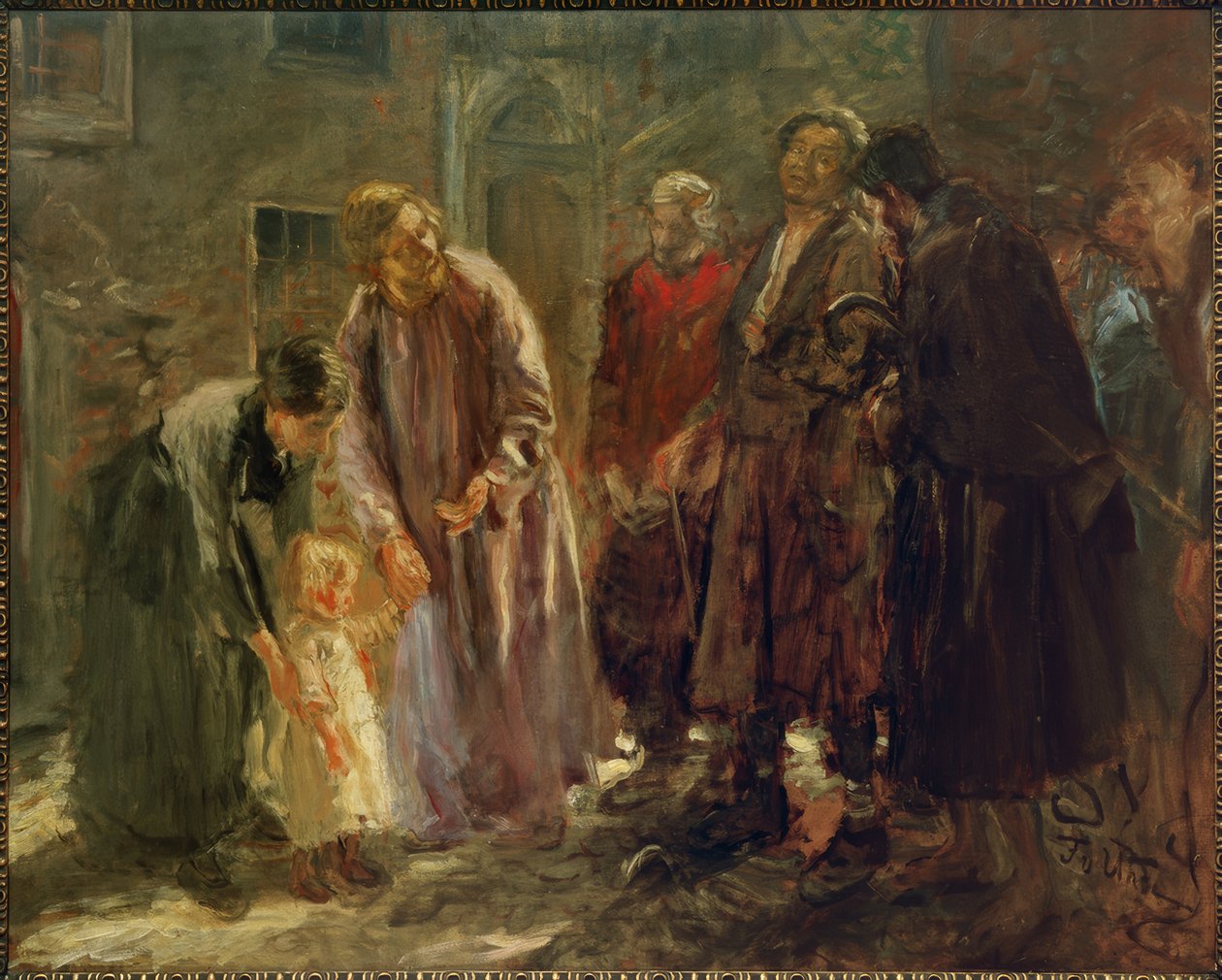 Og Jesus kalte et barn ... av Fritz von Uhde