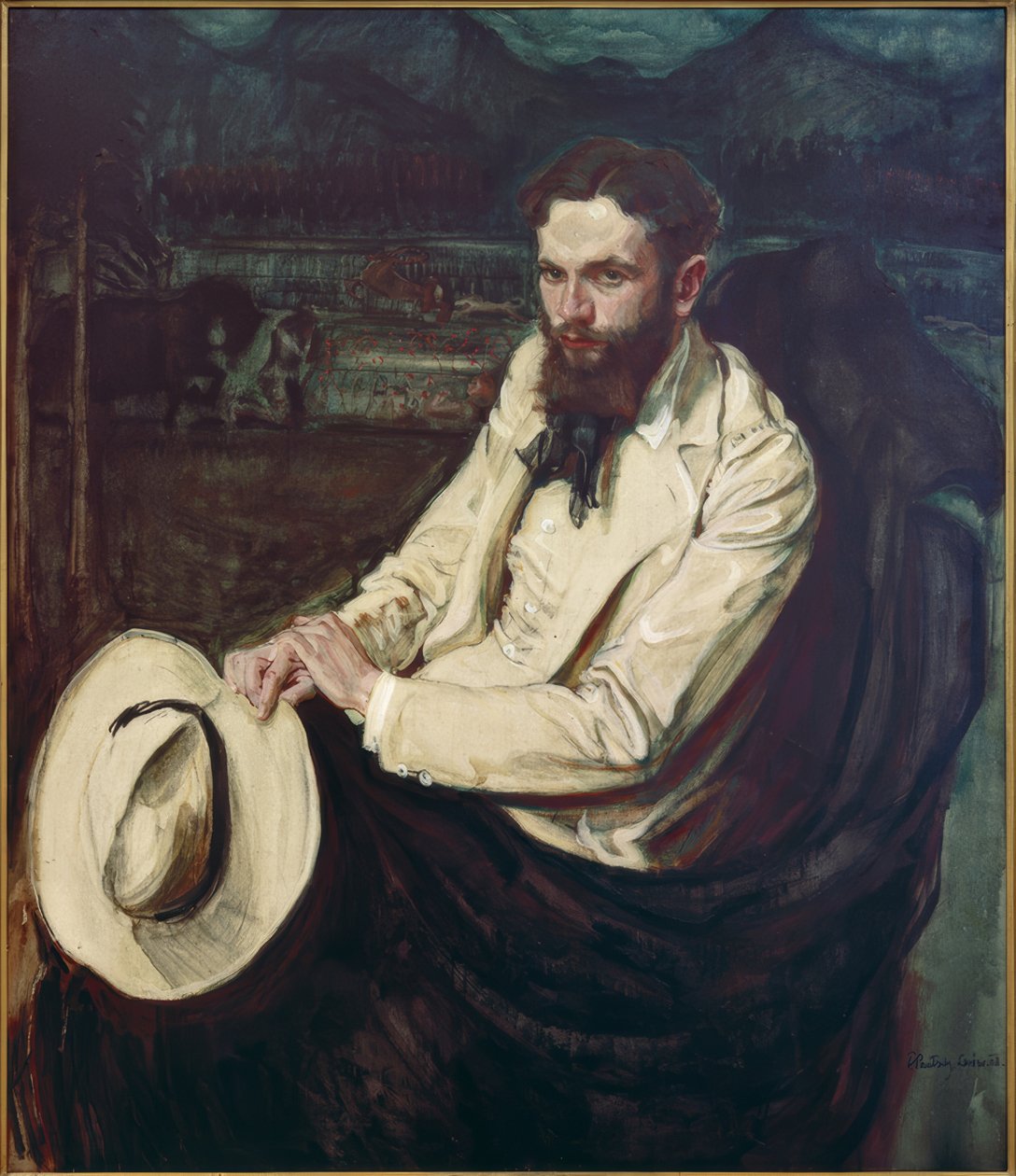 Portrett av poeten Leopold Staff av Fryderyk Pautsch