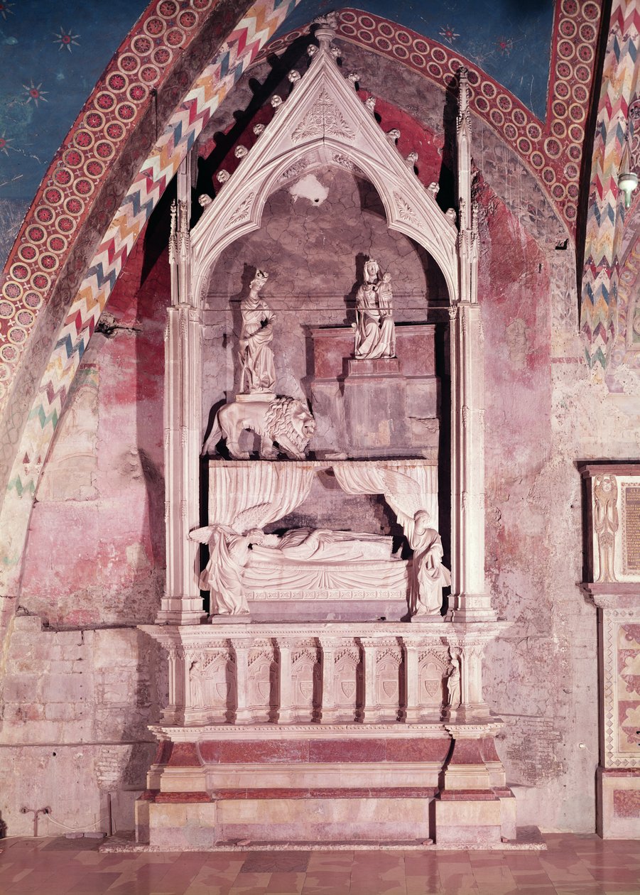 Begravelsesmonument for dronningen av Kypros og Jerusalem, 1229 (marmor) av Fuccio Fiorentino