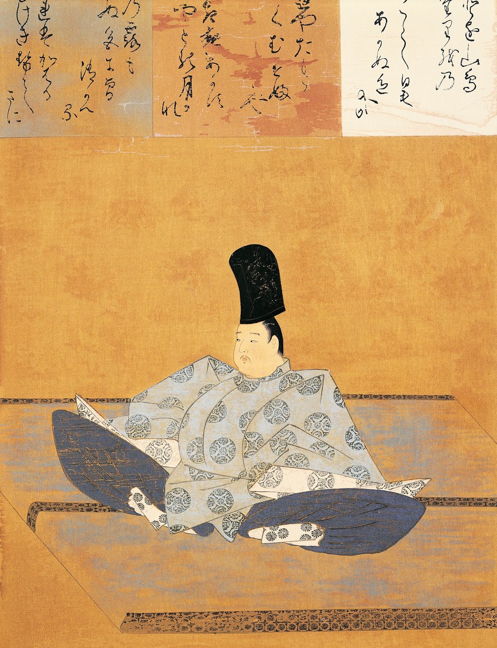 Portrett av keiser Go-Toba, tilskrevet Fujiwara no Nobuzane (1176 eller ca 1177-1265), Japan, japansk sivilisasjon av Fujiwara  Nobuzane
