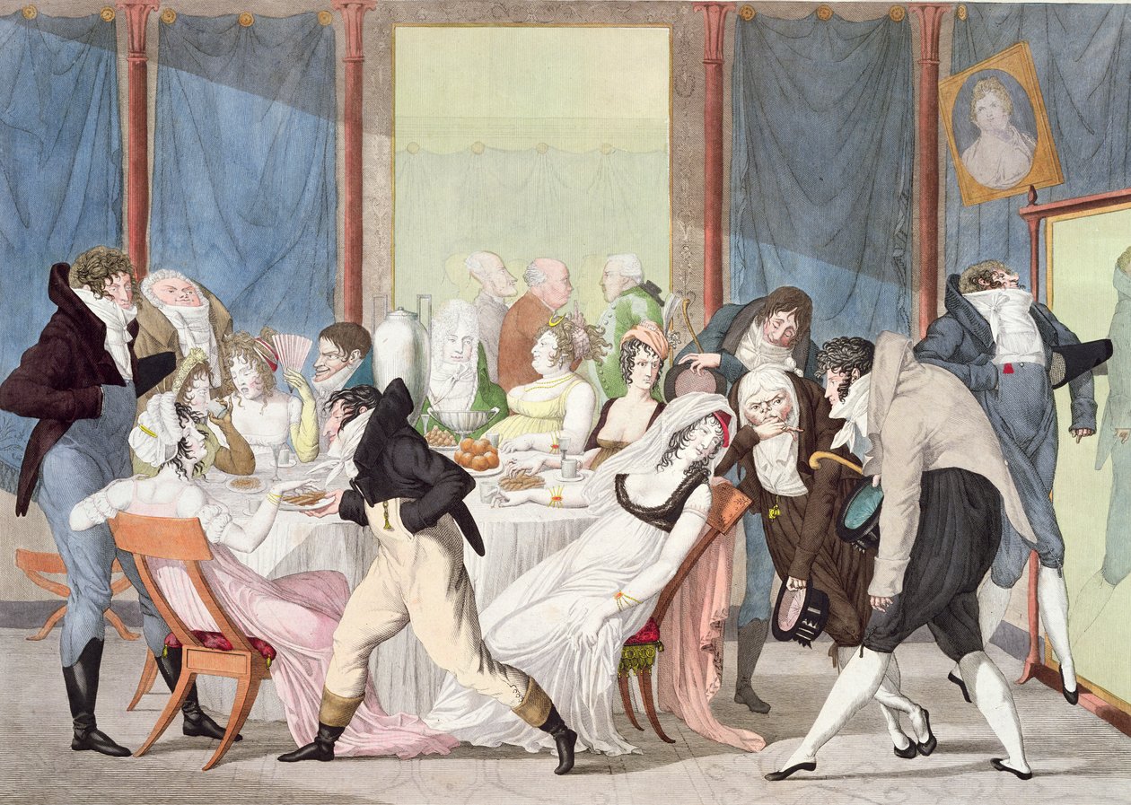 Et parisisk teselskap, ca. 1800 av Fulchran Jean Harriet