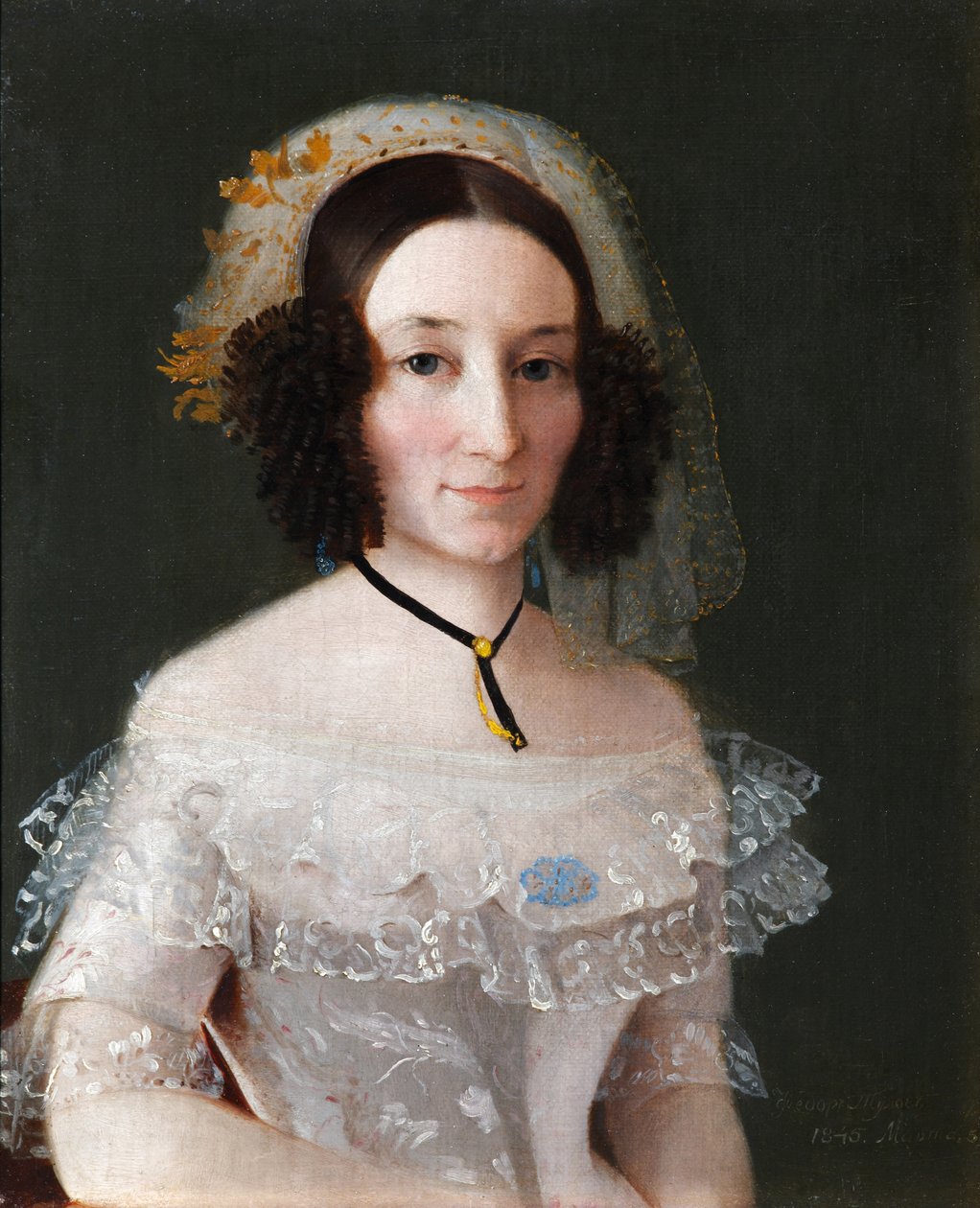 Portrett av Yelizaveta Alexeyevna Benkendorf, født Janova, 1845 av Fyodor Andreevich Tulov