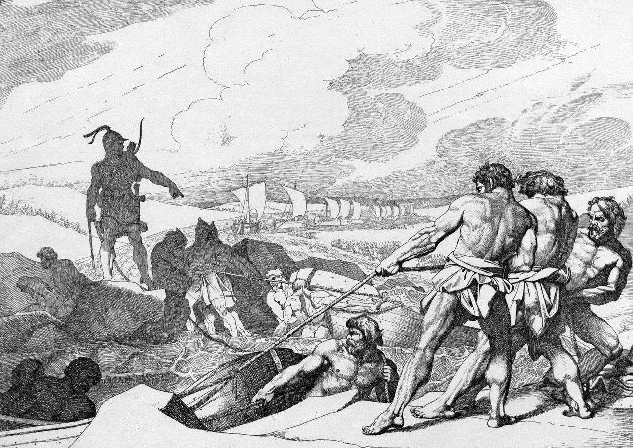 Oleg av Novgorods kampanje mot Konstantinopel, før 1839 av Fyodor Antonovich Bruni