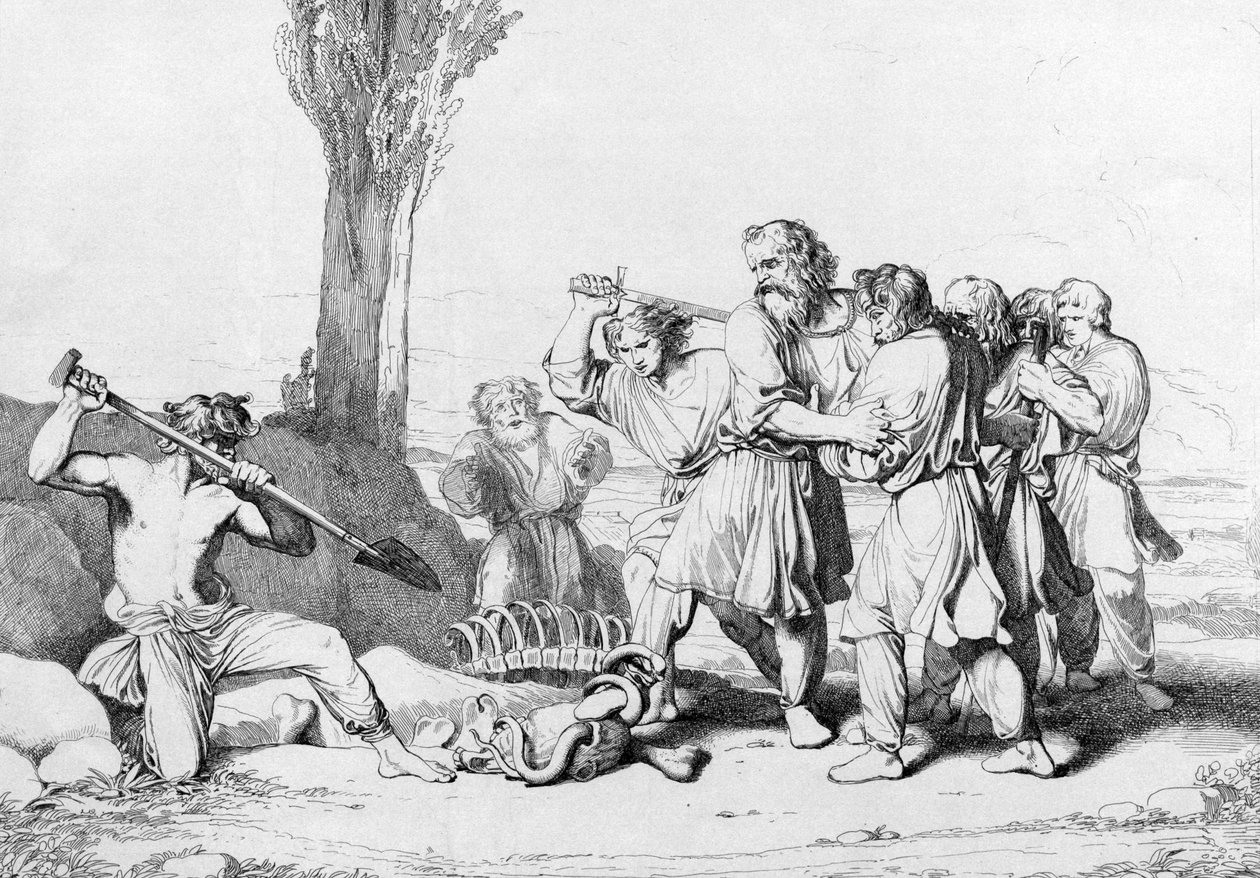 Storhertug Olegs død, før 1839 av Fyodor Antonovich Bruni