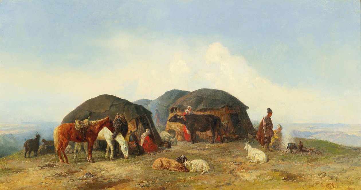 Hvilende storfegjetere i Nord-Kaukasus, 1874. av Fyodor Ilyich Baykov
