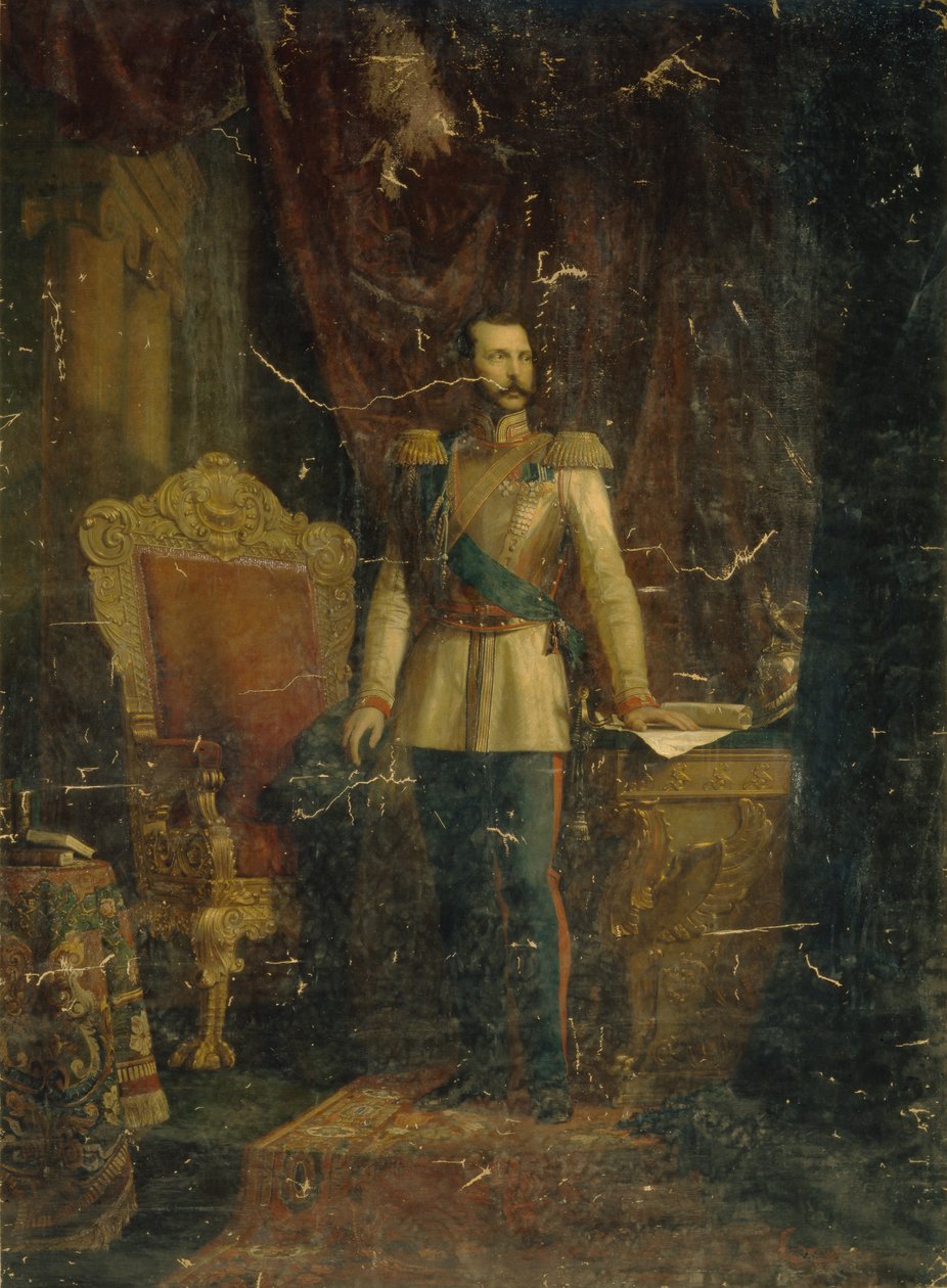 Portrett av keiser Alexander II 1818-1881, 1862 av Fyodor Martynovich Reichert