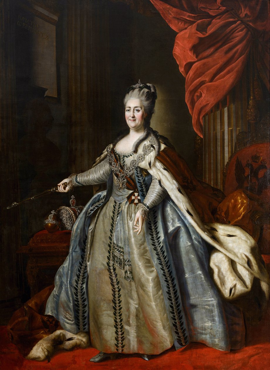 Portrait of Empress Catherine II (1729-1796) par Rokotov, Fyodor Stepanovich (1735-1808). Oil on canvas, Second Half of the 18th cen., State A. Radishchev Art Museum, Saratov   1408574   no       norwegian Successfully Translated  Original: Im Walde (In th av Fyodor Stepanovich Rotokov