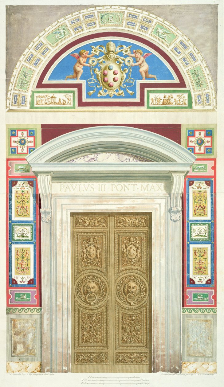 Døråpning til Raphael Loggia ved Vatikanet, fra 
