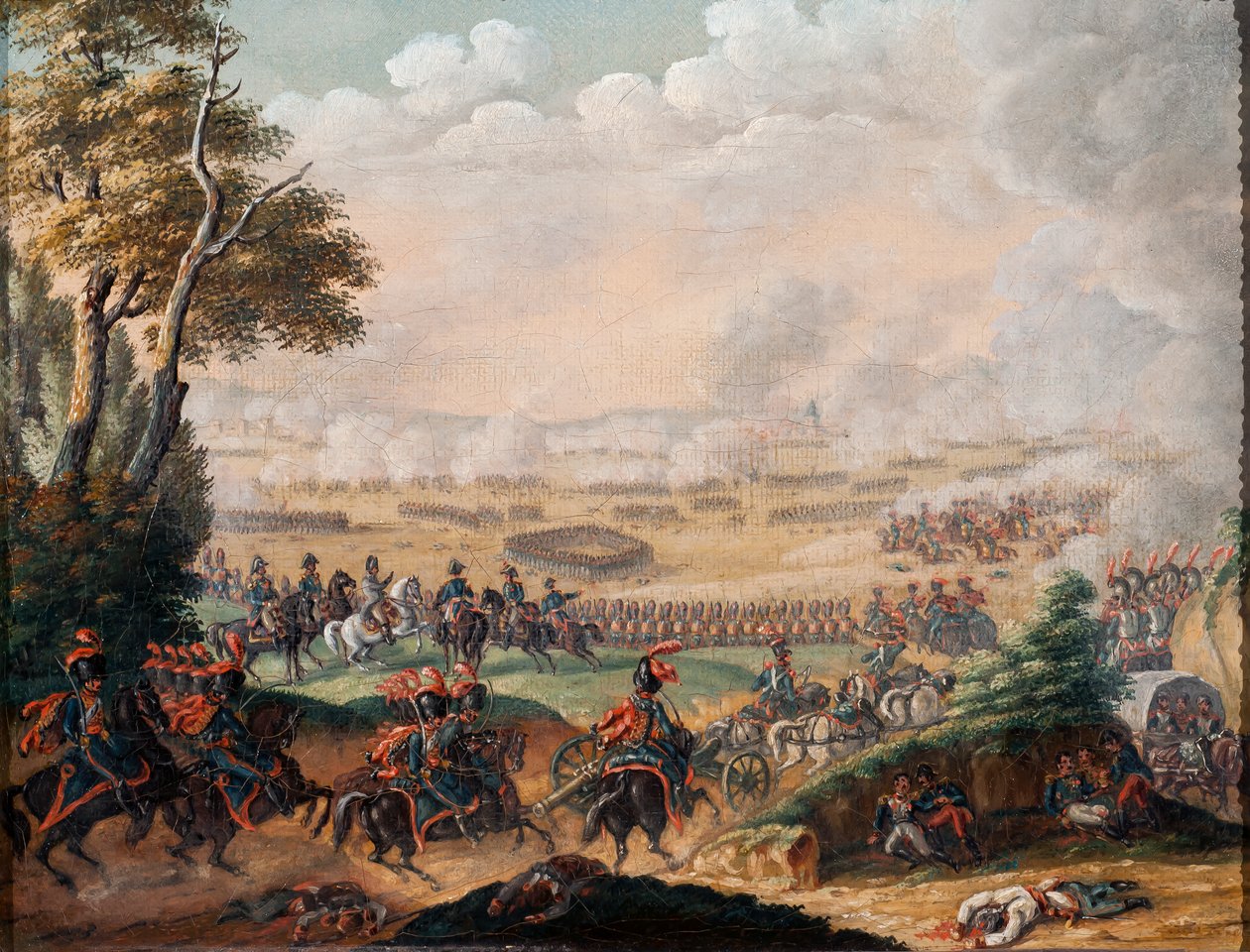 Slaget ved Wagram, 6. juli 1809, 1835 av G. Beaufort