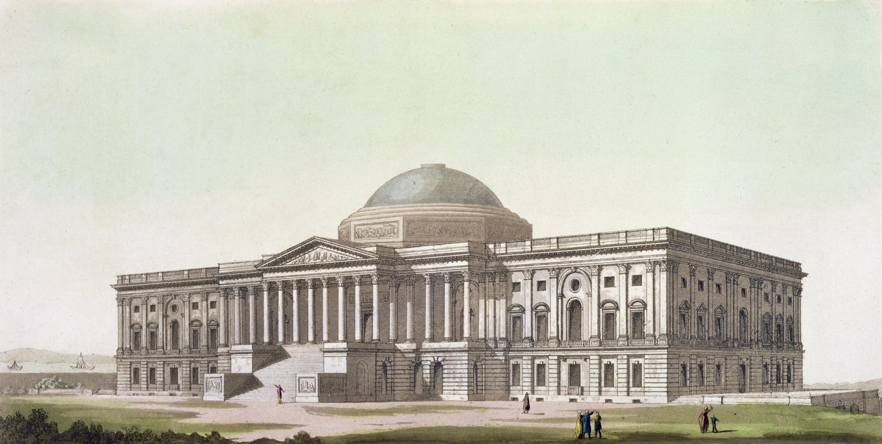 Washington, The Capitol, fra 'Le Costume Ancien et Moderne' av Jules Ferrario, ca. 1820 av G. Castellini