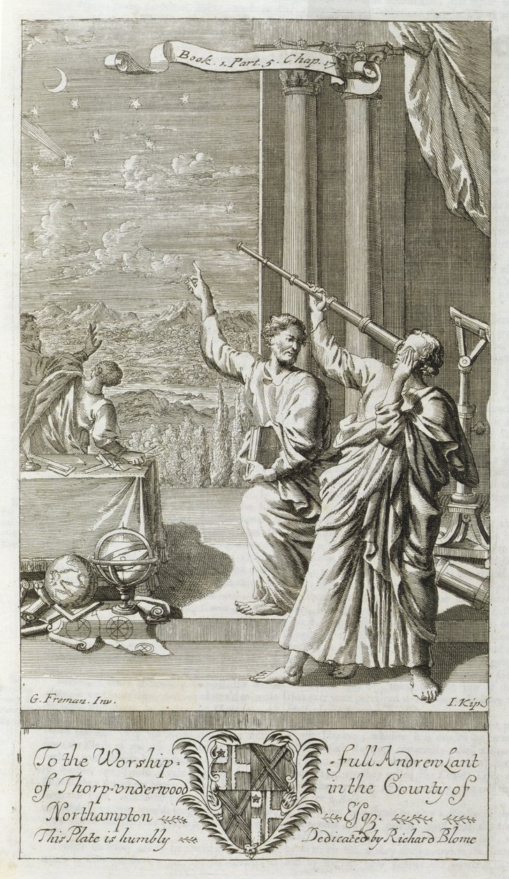 Gresk Astronomer Studying the Stars, illustrasjon fra bok 1, del 5, kapittel 17 av 