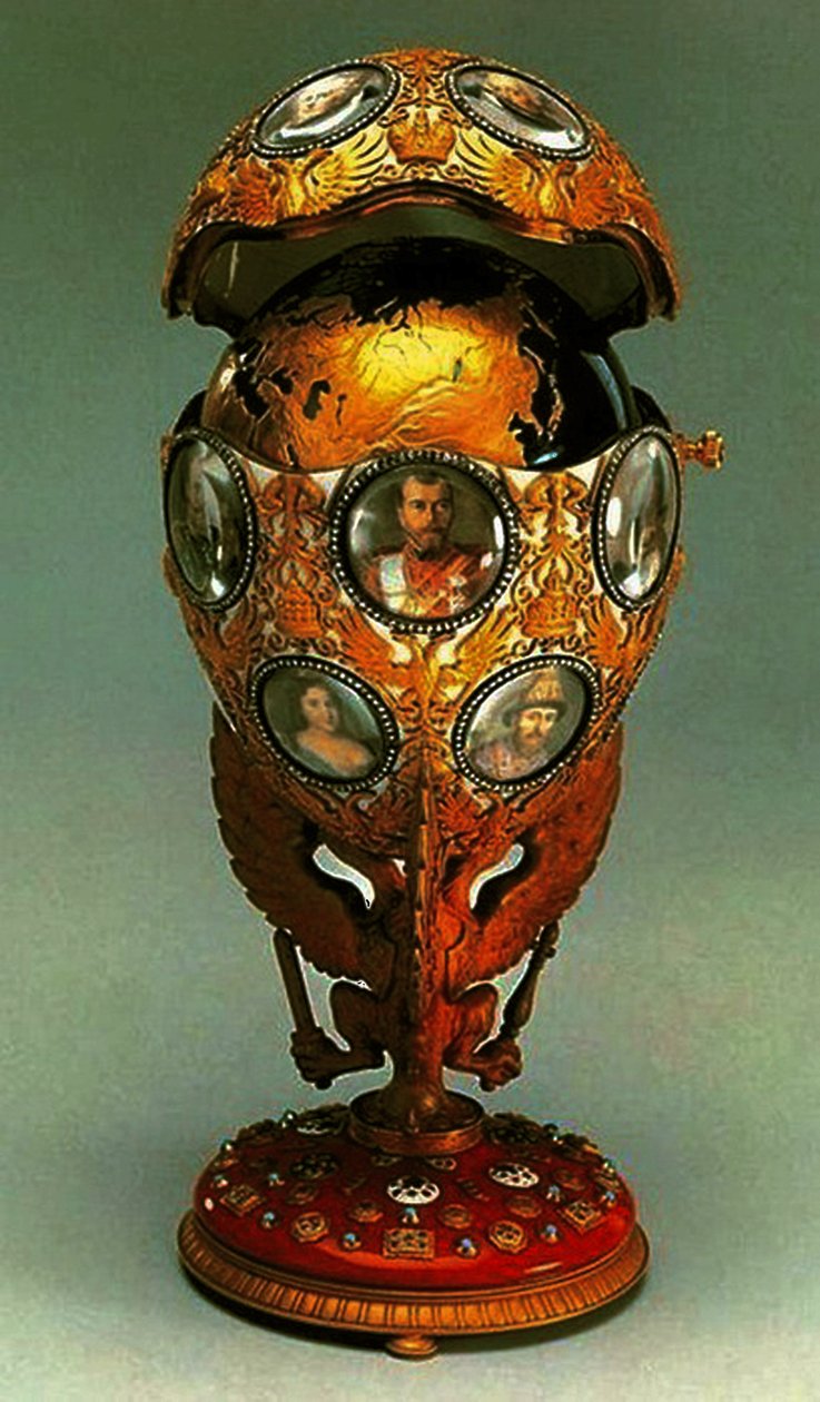 The Romanov Tercentenary Faberge Egg, 1913 (blandet media) av G. Vigstrem