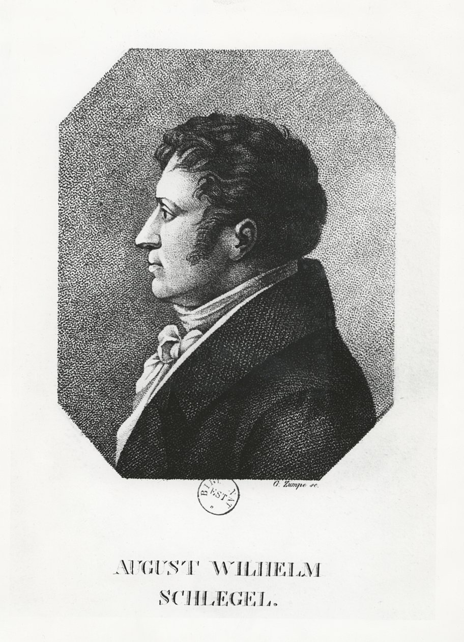 August Wilhelm Schlegel av G. Zumpe